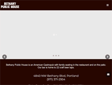 Tablet Screenshot of bethanypublichouse.com